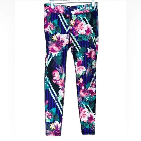 Fila Running Floral print leggings Full length Size Small - Picture 1 of 10